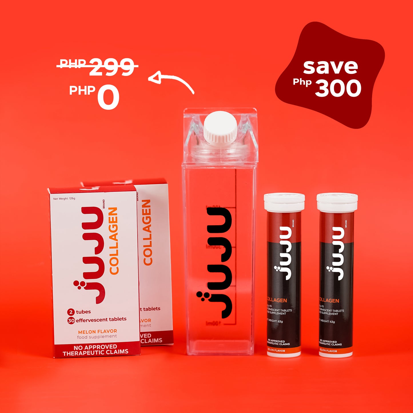 2 BOXES - 2 MONTHS SUPPLY EFFERVESCENT COLLAGEN TABLETS