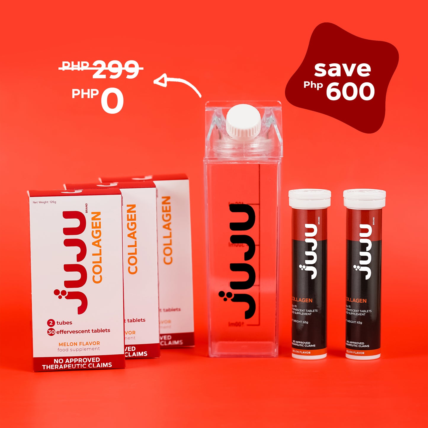 3 BOXES - 3 MONTHS SUPPLY EFFERVESCENT COLLAGEN TABLETS