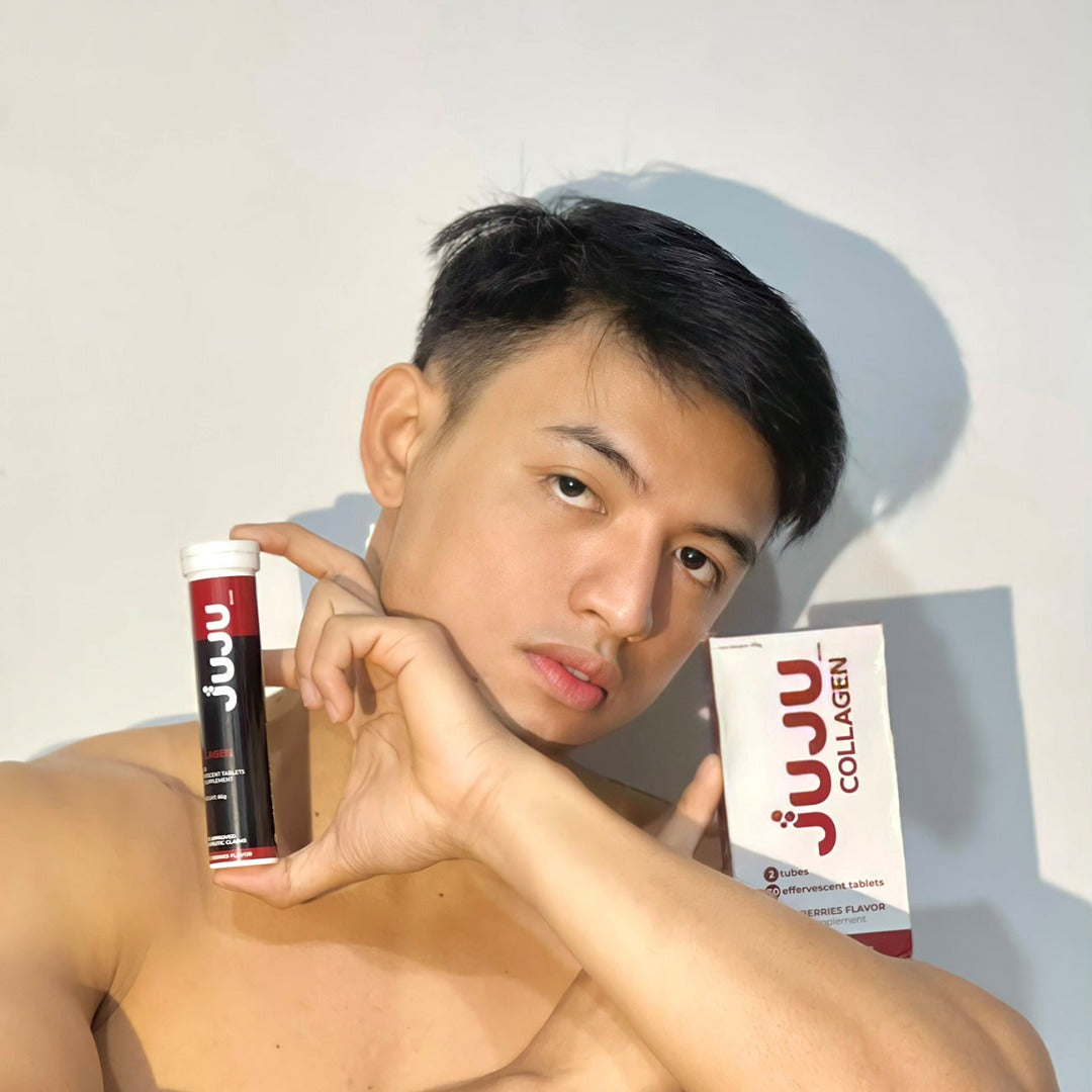 Shua Holding Juju Collagen with Vitamin C Effervescent Tablets Tube And Box